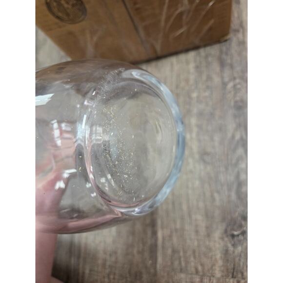 Polish Clear Glass Doughnut Donut Hole Pitcher Decanter Hand Blown Poland - Picture 10 of 10